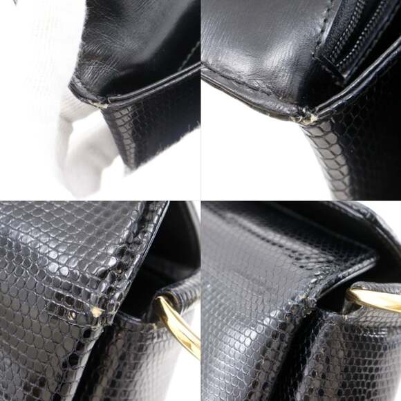 Gucci Old handbag, vintage embossed leather, flap style, for women. - Picture 12 of 16